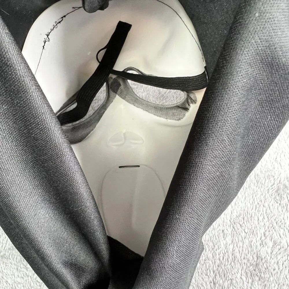 Easter Unlimited Scream Ghost Face Mask 2013 Black White Hooded